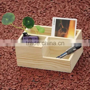 Eco-friendly Custom Unfinished Desktop Wooden Pen Holder thumbnail-2