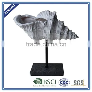 Poly Resin Slim Shell With Black Metal Base Figurine thumbnail-1