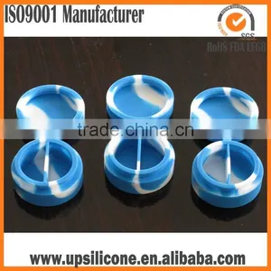 Dab Wax Oil Silicone Jar Container With a Divider in the Middle thumbnail-2