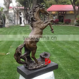 Modern Jumping Antique Bronze Horse Statue thumbnail-4