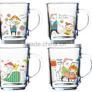6oz 8oz 9oz 10oz 12oz Glass Kids Mug Glass Milk Mug Children Glass Set thumbnail-2
