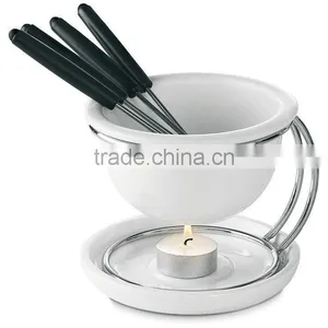 Fondue,ceramic Fondue,fondue Casserole, Fondue Pot, Porcelain Pot,ceramic Pot thumbnail-1