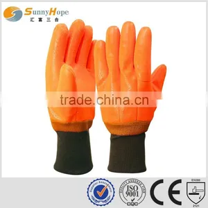 Sunnyhope Fluorescent Pvc Industrial Safety Gloves thumbnail-1