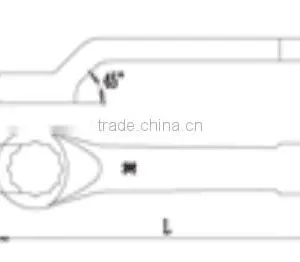 27mm Offset Striking Box Wrench Hammer Slogging Spanner Al-Br Non Sparking Hnad Tools thumbnail-4