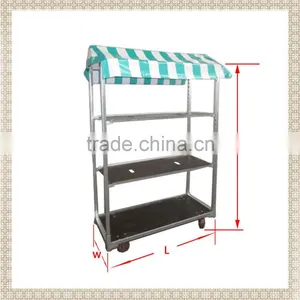 Rolling Cart & Wooden Flower Trolley and Garden Cart TC2228 thumbnail-1