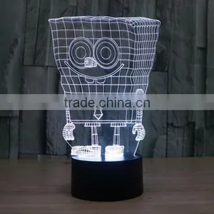 2016 Lovely Fashionable Popular Colorful Acrylic 3D Usb Led Night Light for Christmas Gift thumbnail-3