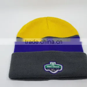 Custom 100% Acrylic Knit Beanie Hat , Knit Beanie thumbnail-1