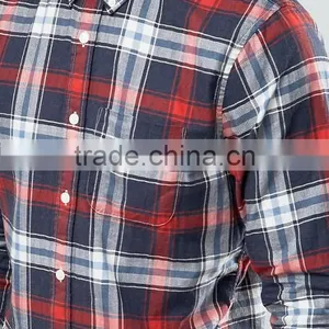 New Design Long Sleeve Button Down Collar Mens Pre-Shrunk 100% Cotton Flannel Lightweight Check Print Comfort Fit Casual Shirts thumbnail-3