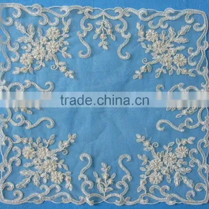 China Table Cloth Beaded Embroidery Tablecloth for Bridal Wedding thumbnail-1