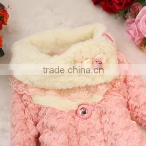 High Quality Kids Beautiful Model Dresses Children Pink Coat For Girls thumbnail-3
