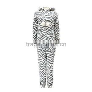 Wholesale Factory Price Zebra Stripes Couple Casual Adult Polyester Onesie thumbnail-3