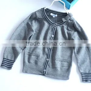 Chic Pockets Button-down Girls Baby Knitted Cardigan thumbnail-1