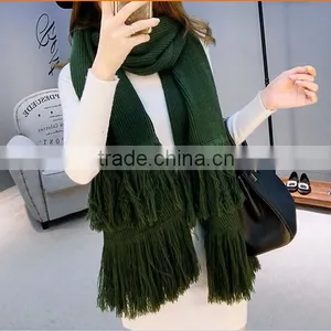 2015 2016 Modern Handmade Big Thick Acrylic Wool Trendy Knitting Scarf thumbnail-3