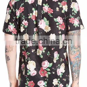 Roses Floral Button Shirt Dress for Men Made by Chinese Manufacturer thumbnail-2