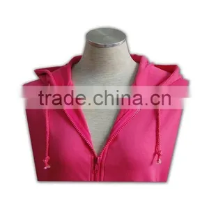BSCI 2016 Design Sublimation Screenprint Embroidery Zipper Hoody Plain Pink Zipper Hoodie thumbnail-5
