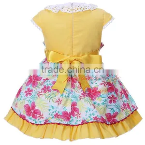 Easter Yellow Flower Girl Dresses Baby Clothes thumbnail-2