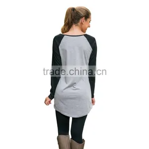 Hot Sale Women's Sexy Fashion Loose Tops Long Sleeve Round Neck Casual Blouse 2017 thumbnail-2