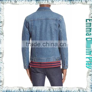 Fashion Style Mens Turn-down Collar Slim Fit Design Jeans Jacket thumbnail-3