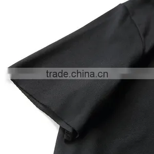Men Black Zipper o Ring Hip Hop t Shirt With Hood thumbnail-5