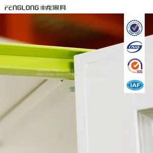 Modern and Hot Luoyang 2 Glass Doors Office Metal Filing Cabinet With Shelf and Drawers thumbnail-5