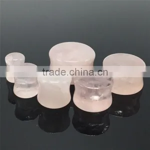 Bulk Rose Quartz High Polished Organic Stone Ear Expander Stone Ear Stretcher thumbnail-5