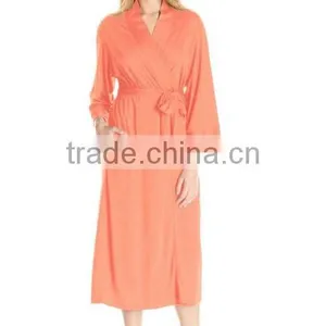 High Quality Modal Long Elegant Cotton Sap Bath Robe thumbnail-1