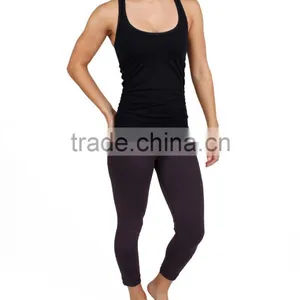 Black Sport Tank TOP Wholesale Custom Design Women's Fitness Vest thumbnail-1