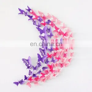 Laser Cut 3D Butterfly Paper Wall Sticker Home Decoration Wholesale thumbnail-2