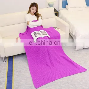 High Quality Fuchsia and Purple Soft Blanket thumbnail-3