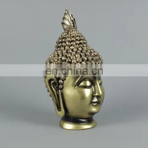 Antique Sliver Polyresin Buddha Head thumbnail-1