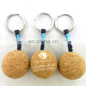 Cork Ball Shape Floating Keychain thumbnail-3