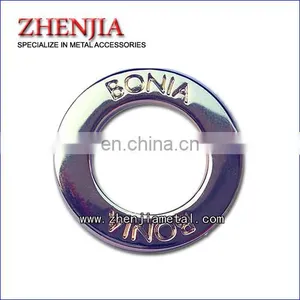 Metal Flat Logo Ring for Handbags thumbnail-1