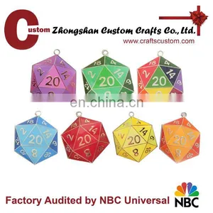 Custom Metal 20 Side Enamel Funny Dice thumbnail-1