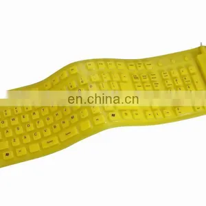109 Keys Hot Sell Wired Silicon Flexible Keyboard thumbnail-1
