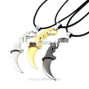 CSGO Karambit Model Knife Weapon Key Chain Counter Strike CS GO Key Holder Charm Cosplay Jewelry thumbnail-3