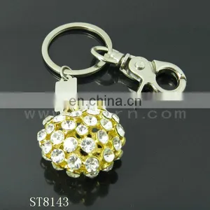 Fashion Heart Shaped Metal Keychain With Crystal Diamond for Wedding Gift thumbnail-5