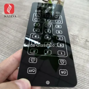 Custom 2mm Tempered Glass With Black Silk Screen Decorative Printed for Smart Home Automation Door Bell thumbnail-2
