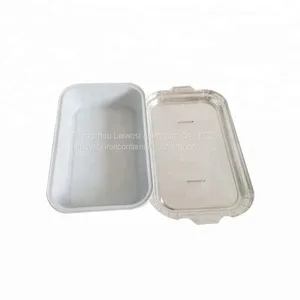 High Quality White Coated Airline Aluminium Foil Container With Lid For Inflight thumbnail-4