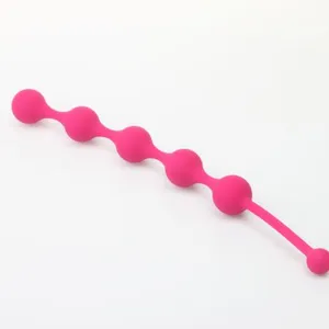 Butt Plug Silicone Anal Beads Anal Sex Toys With Safe Pull Ring, 11