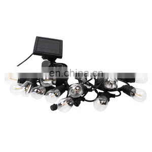 S14 Led 48ft 15 Sockets Party Edison Bulb Patio Led Solar String Lights Waterproof thumbnail-3