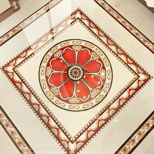 China 1200x1200 Polished Golden Crystal Porcelain Decorative Carpet Floor Tile thumbnail-5
