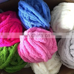 Ready to Ship Jumbo Chunky Thick Knit Vegan Chenille Yarn thumbnail-2