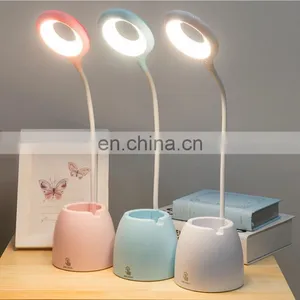 2020 Amazon 3 Modes Dimmable Usb Charging Wireless LED Desk Lamps for Kids Study Reading thumbnail-2