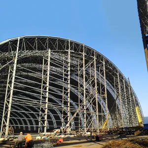 Factory Price Thermal Power Plant Design Construction Building Dome Steel Coal Storage Shed thumbnail-4