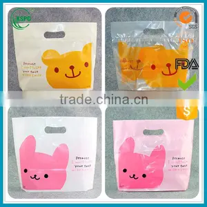 Wholesale Printed PE Poly Bags Plastic Handle Bags for Shopping thumbnail-3