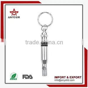 Professional Manufacturer Good Quality Metal Key Chain Whistle thumbnail-3