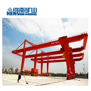 Henan Kuangshan 40 Ton Heavy Duty RMG Rail Mounted Double Beam Container Gantry Crane thumbnail-1