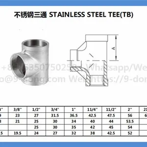 Stainless Steel Tee TB SS316 150LBS DN25 1