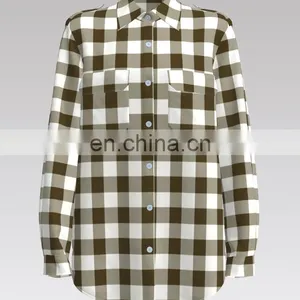 Best Price Wholesale High Quality Yarn Dyed 100% Cotton Plaid Flannel Fabric thumbnail-4