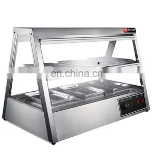 Commercial Food Warmer Display Case Glass Food Warmer Display Showcase Models and Sizes Are Available for Canteen Restaurant thumbnail-3